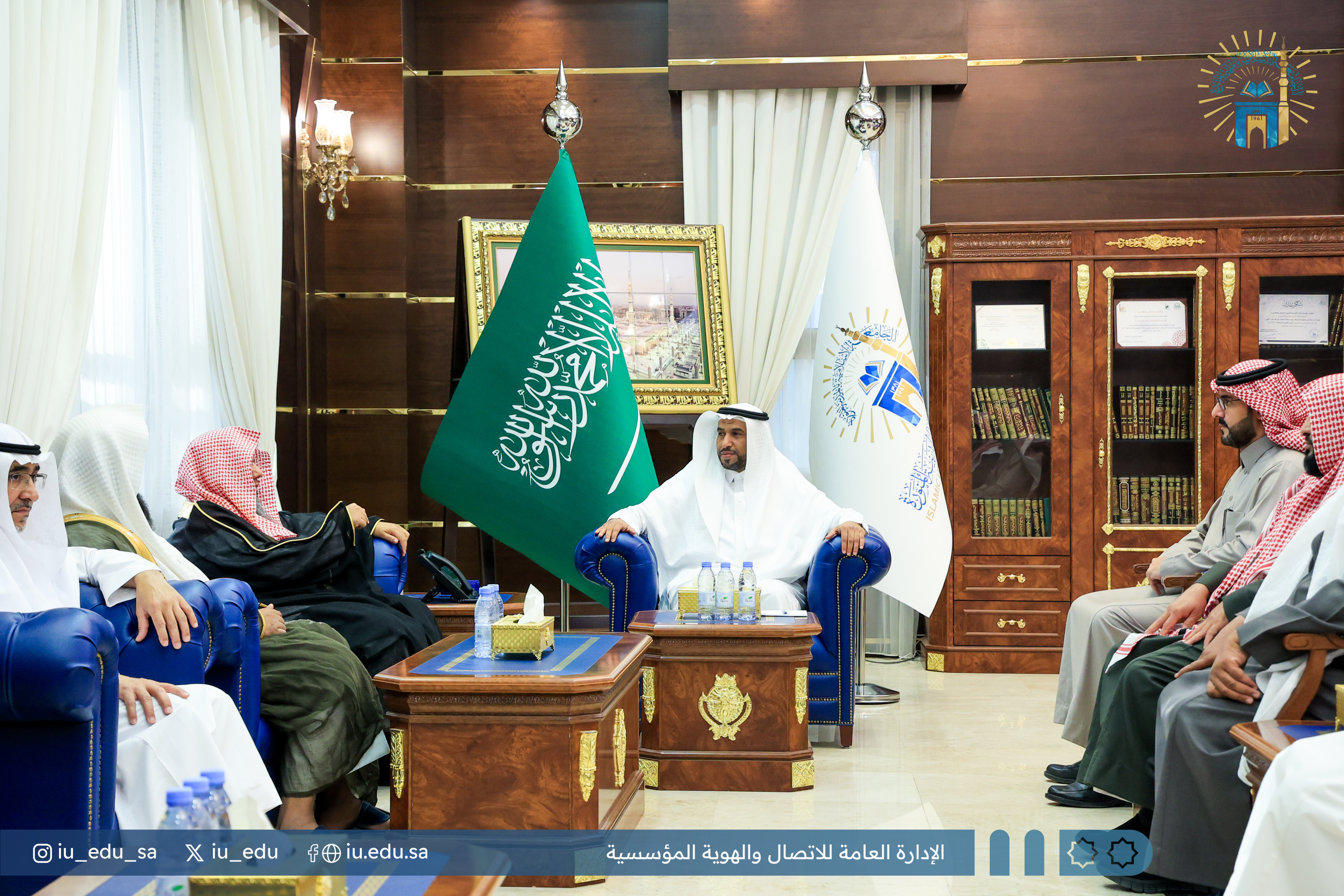 سعادة رئيس الجامعة الإسلامية يستقبل وفد معهد الأئمة والخطباء بوزارة الشؤون الإسلامية والدعوة والإرشاد